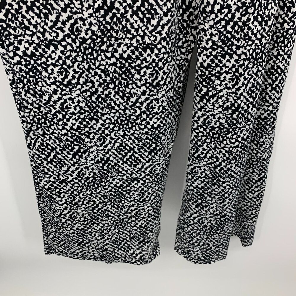 NY Collection Jumpsuit Black Printed Sleeveless V Neck NWT - Picture 8 of 13